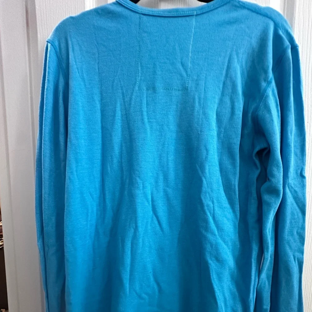 Aviator Nation Turquoise Shirt with Neon Yellow Print Carpe Diem size Large - Picture 4 of 5